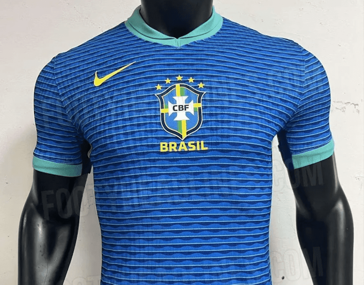 A nova camisa azul da Seleção Brasileira; site especializado vaza imagem do suposto uniforme