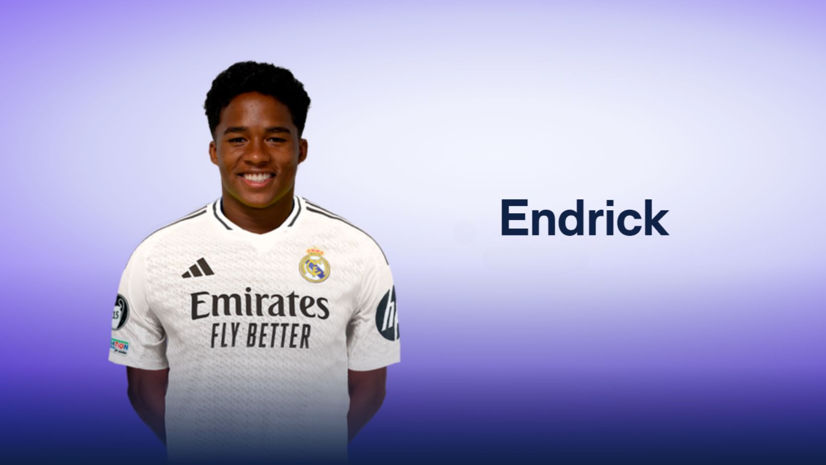 Real Madrid coloca Endrick no site oficial do clube, mas não revela número